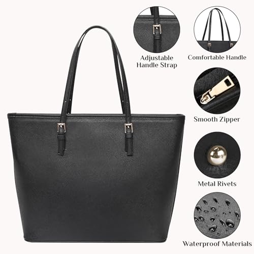 Sac fourre-tout en cuir synthétique premium avec finitions de qualité supérieure