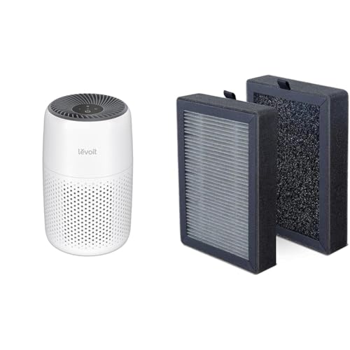LEVOIT Air Purifiers for Bedroom Home & LV-H128 Air Purifier Replacement, 3-in-1 Pre-Filter, Capture Dust Smoke Pollen, Activated Carbon, 3-Stage Filtration System, 2 Piece Set, LV-H128-RF, 1 Pack