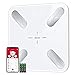 sinocare Körperfettwaage, Personenwaage Digitale mit App Waage mit Körperfett und muskelmasse körperfettwaage Testsieger Hochpräzise Sensoren Präzision: 0,2lb/0,05kg, kg/lb/st (28 x 28 cm)