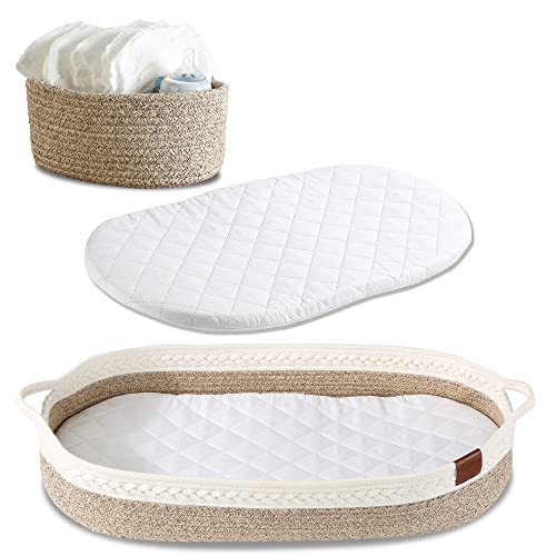 Image of LDVINE Baby Changing Basket - Premium Baby Changing Basket -Changing Basket for Baby Dresser -Diaper Changing Basket - Moses Baskets for Newborn - Baby Moses Basket Changing Basket for Dresse
