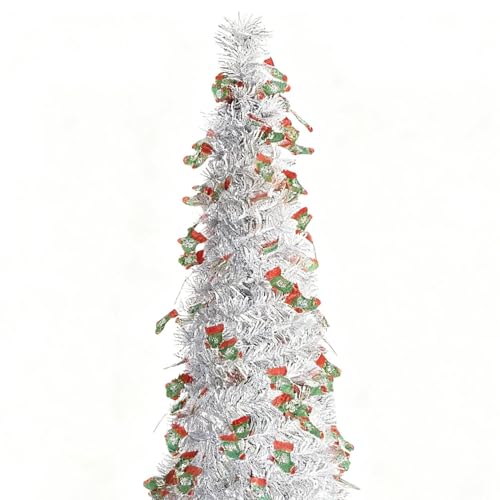 Árbol de Navidad plegable y retráctil para decoración de salón 7