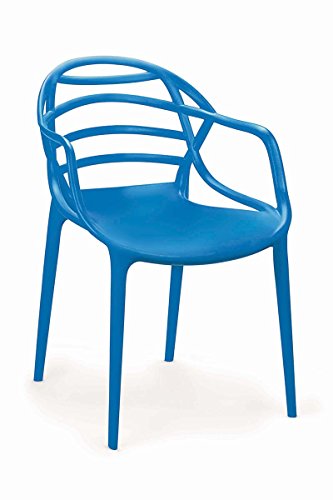 Image of CELLO Atria Chair (Blue) | Strong and Durable | Easy to Clean | Chair for Living Room, Bed Room, Kitchen, Office Room, Outdoor | 3 Years Warranty