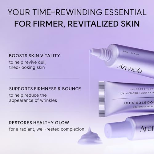 Image of Arencia NAD+ Serum Booster Shot with 5% NAD+ Complex & Resveratrol, Hydration & Barrier Support, 30 mL / 1.01 fl. oz.