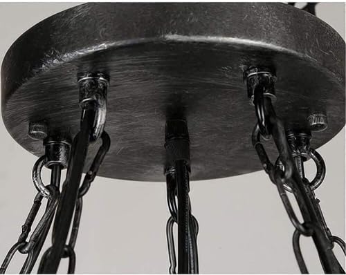 Table lustre personnalisé rétro E27 et suspension industrielle 6 têtes