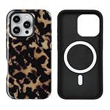 uCOLOR Compatible with iPhone 16 Pro Case [8 ft Drop Tested] Compatible with MagSafe - Protective Luxury Designer Mag Series Cases 6.3“ (Tortoise Shell,iPhone 16 Pro)