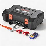 VEVOR Treuil Portable 12 V CC 2041 kg Treuil Électrique Corde Synthétique, pour Quad, Télé...