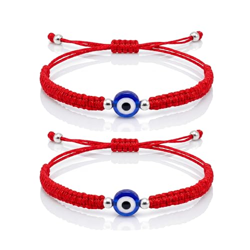Image of Fesciory Evil Eye Bracelets for Women, Adjustable Amulet Red String Jewelry