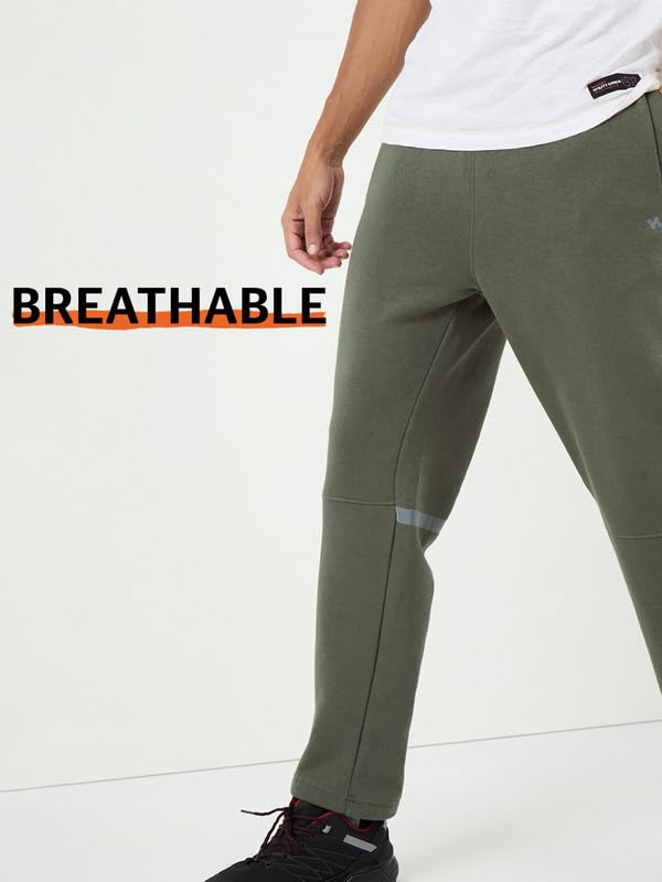 Image of Wildcraft Men Regular Mid Rise Cotton Blend Pants | Trousers |