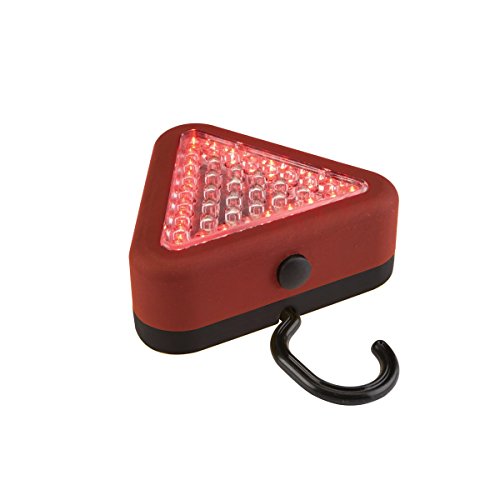 Emergency 39 LED Triangle Portable Worklight/Flashlight with Magnetic Base; 3 Modes: Red, Red Flashing, White