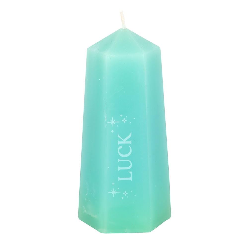 Luck Crystal Candle – Green Aventurine Tower, 30 Hours Burn Time, Attracts Wealth & Abundance, Unscented Paraffin Wax, Reveals Hidden Crystal, Ideal for Sacred Spaces & Manifestation