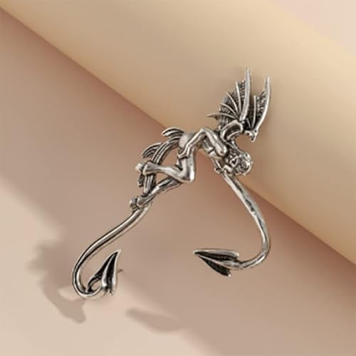 Loyjoy Angel Ear Cuff Earring Dark Elf Ear Clip No Piercing Earrings For Women Punk Silver Color Goth Earcuff Stud Jewelry - China - Female #TOP5