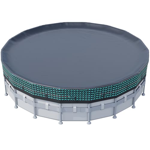 POOLHACKER 550D Heavy-Duty 12 ft Round Pool Cover for Above Ground Pools by POOLHACKER - Used condition - Image 2