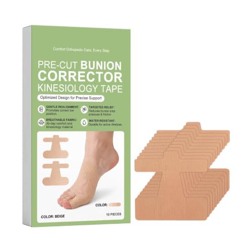 Big Toe Corrector Tape for Women - 10 Piece Athletic Cushion Correcter