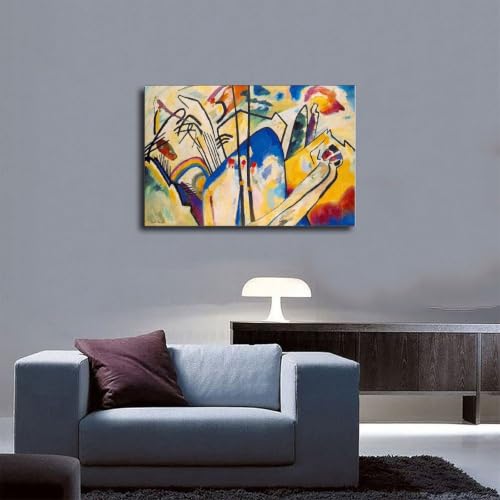 Impression sur toile Kandinsky Composition IV - Tableau mural 40x61 cm