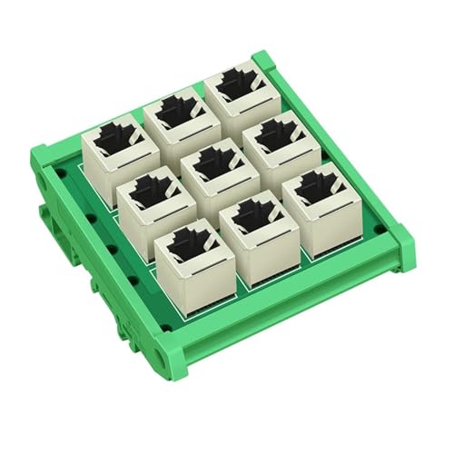 Module d'interface RJ45 8P8C 9 voies sur rail DIN et montage panneau
