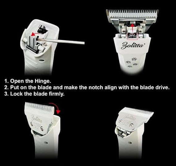 30W Elite Blade Set with 1 Wide Blade and 10 Colored Grooming Combs for Professional Haircutting and Pet Grooming
