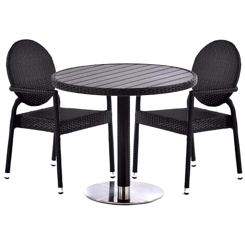 BrackenStyle Molby Rattan Effect Dining Set