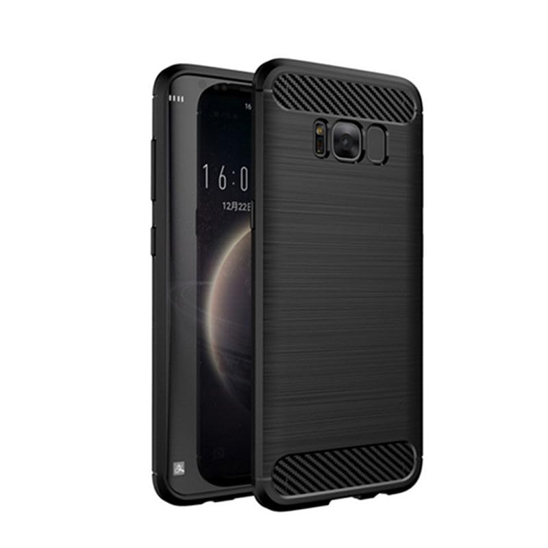 Image of Hybrid Carbon Fiber Back Case for Samsung Galaxy S8 Plus (Black)