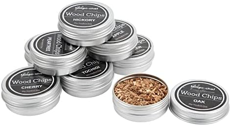 8 Uds. Chip De Madera para Fumar Whisky, Chips para Ahumador Vers...