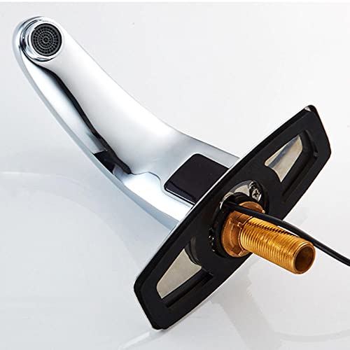 Grifos lavabo automáticos anticanclín con sensor monomando cromado para evitar manchas 6