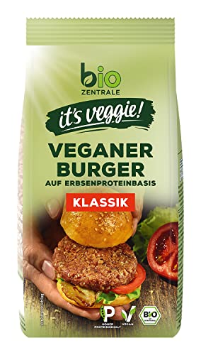 biozentrale Veggie Burger Klassik | 170 g, circa 4 Burger| vegane Fleisch-Alternative aus Erbsenprotein | hoher Proteingehalt | ohne Soja | zum Braten und Grillen (Packung mit 2) – Bild 3
