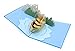 PopLife Fishing Trip 3D Pop Up Greeting Card - Handmade Boat Card for Father’s Day, Birthday, Retirement, Anniversary - Fisherman Gifts for Men, Dad, Grandpa, Husband, Son, Brother - Includes Envelope