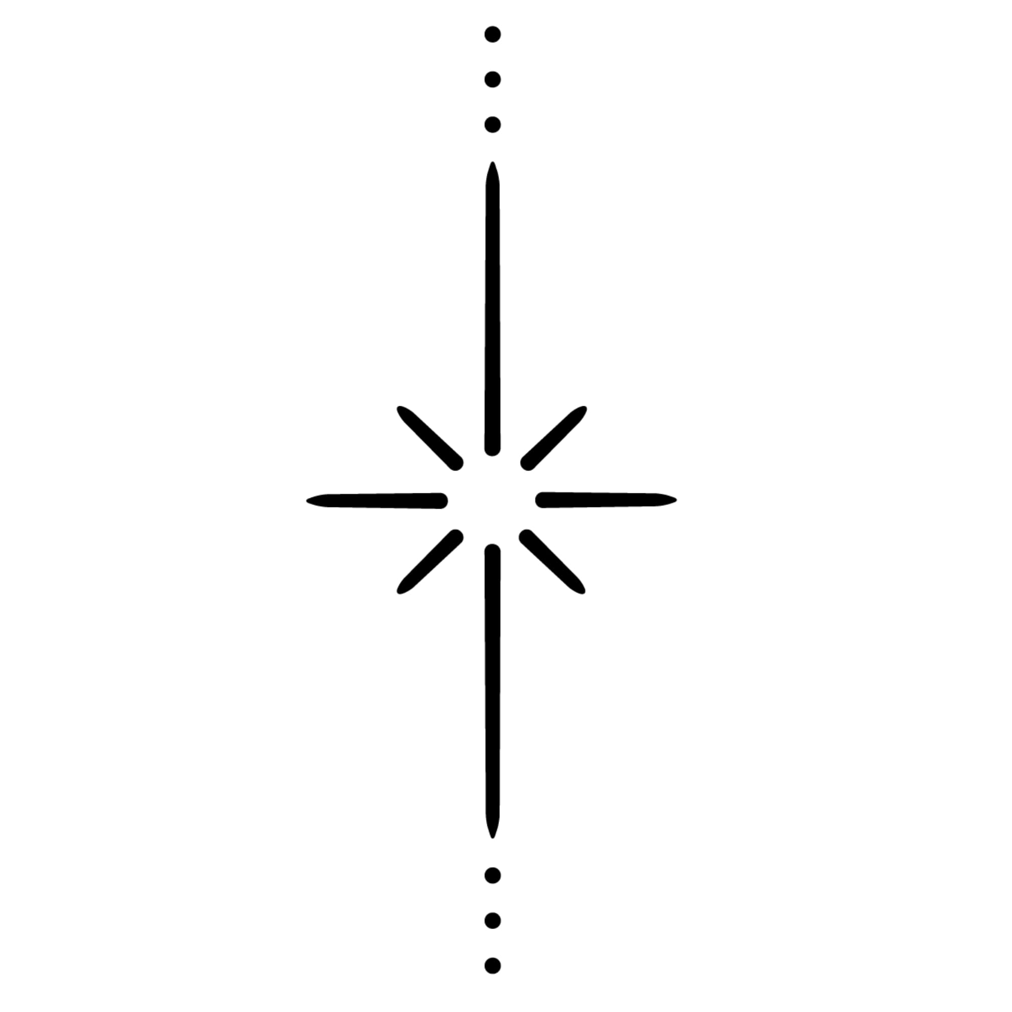 Tatuaje de cruz de estrella Inkster® | Tatuaje temporal con certificación cosmética de la UE | impermeable + vegano | Tatuaje Revolucionario De 2 Semanas