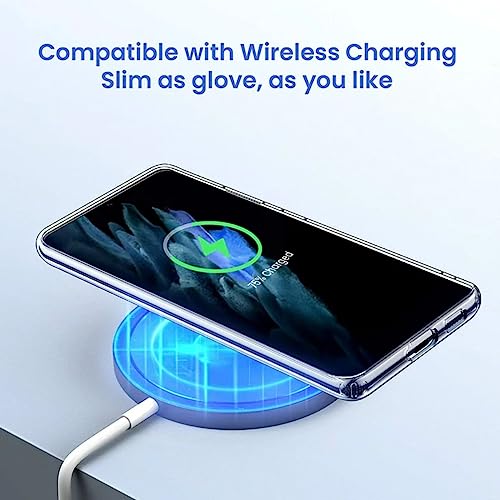 ANNGELAS Magnetic Phone Case Compatible with Samsung Galaxy S21 Ultra – Shockproof Cell Phone Case Works with Wireless Charging, MagSafe Card Wallet (Samsung Galaxy S21 Ultra,6.8 inch, Clear)
