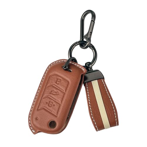 Image of keyzone royal leather key cover for Mahindra Thar Roxx, Thar, Bolero, Scorpio, XUV700, XUV400, XUV3x0, XUV300, TUV300, Marazzo