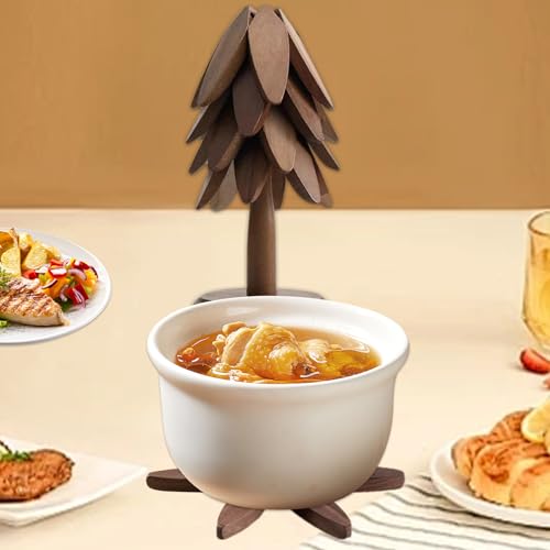 Sous-assiettes en bois forme d'arbre pour sublimer vos repas de famille - 8