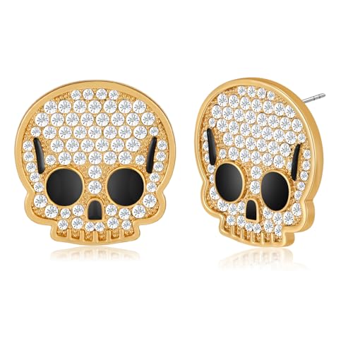 WOWORAMA Halloween Earrings Cute Pumpkin Earrings for Women Fun Crystal Pumpkin Stud Earrings Funny Smiling Face Pumpkin Drop Earrings Halloween Earrings Jewelry