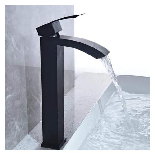 Grifo de cascada para baño en latón cromado con flujo suave monomando 7