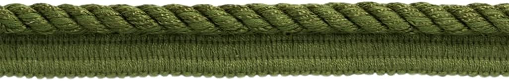 DÉCOPRO 3/8" (1cm) Twisted Rope Cord with Lip | Cord Trim (Style# 0038S) Golden Beige #E16C (Dark Gold Beige) 24 Yards (72 ft/21.5m)