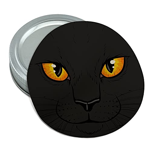 Black Cat Face Pet Kitty Round Rubber Non-Slip Jar Gripper Lid Opener