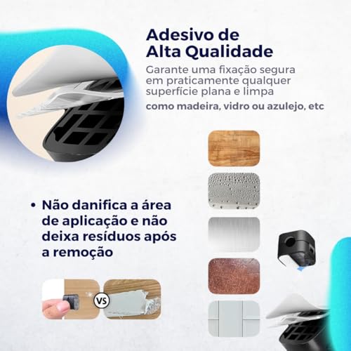 Organizador de Fios e Cabos Magnético - Auto Adesivo, Ideal para Mesa, Escritório e Casa - Kit com 8