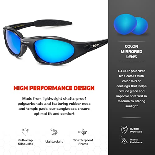 X Loop Youth Sports Polarized Sunglasses For Boys Kids Teens Age 8-16 Baseball Cycling Running Wrap Around Uv400 Glasses #TOP2