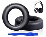 Link Dream Ersatz Ohrpolster Ersatzpolster für Sony PS 5 Pulse PS5 3D Over-Ear Kopfhörer, Kopfhörern Ersatzpolster mit weicherem Protein-Leder und Memory-Schaum, Schwarz