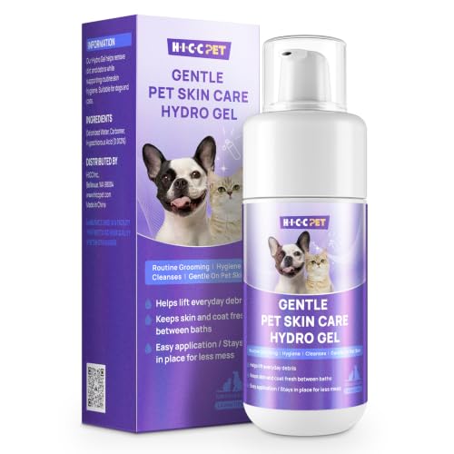 HICC PET Skin Hydrating Gel for Dogs & Cats | HOCl Moisturizing Gel for Dry Skin & Skin Folds | Helps Moisturize Dry Areas During Daily Grooming 3.4 oz