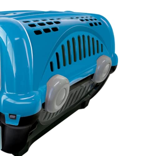 Furacão Pet Luxo Caixa de Transporte, Azul/Cinza, 2