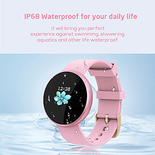 Women's Smart Watch, Fitness Tracker Smart Watch for Women, Color Touch Screen Fitness Sleep Monitor Waterproof Call Reminder with Text GPS Auto Wake Screen Smartwatches for iPhone Android - Thumbnail 6