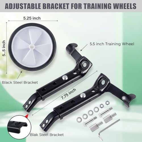 Image of Little World Bike Adjustable Stabilizer Training Wheels for 20 Inch Bike