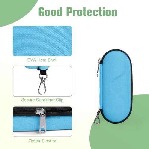 Image of Bukere Sunglasses Case, Hard Shockproof Glasses Case with Secure Strap & Carabiner Hook, Eyeglasses Storage Organizer