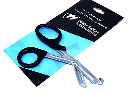 2 Pcs ( Black & Teal) Paramedic Utility Bandage Trauma Emt Ems Shears Scissors 7.25 Inch Stainless Steel ( Hti Brand) #TOP2