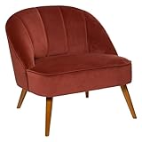 Coloris : Marron Paris Prix Atmosphera Créateur d\'intérieur - Fauteuil Scandinave Naova 78cm Terracotta