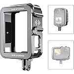 TELESIN-Vertical-Aluminum-Cage-Protective-Case-Frame-Housing-for-GoPro-Hero-11-10-9-Black-Fits-Go-Pro-with-ND-CPL-Lens-Filter-Max-Lens-on-Camera-with-Cold-Shoe-Connect-to-Video-Light-Microphone