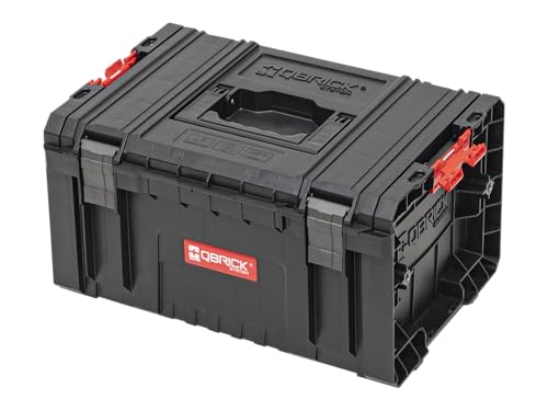 Qbrick System Werkzeugkoffer Werkzeugkasten Leer Werkzeugkiste PRO Toolbox 2.0 Schwarz Rot 450 x 334 x 240 mm