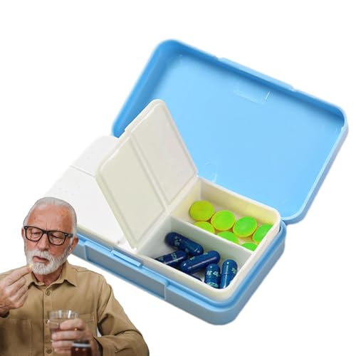Pill Box for Purse, Daily Medicine Box, Portable Supplement Holder, Moisture Proof Pill Case, Portable Pill Box, Daily Medicine 