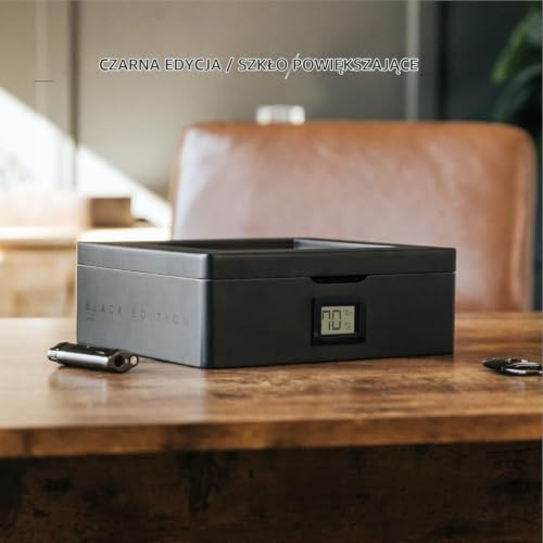 CASE ELEGANCE MAG Cigar Humidor - czarny matowy, mieści 20-30 cygar