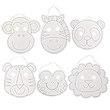 Playside Creations 10 Animal Masks Bulk - Pig, Horse, Cow, Sheep, Goat - Party Favors - 10 Count