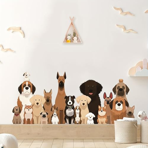Vinilos decorativos de perros adorables para pared miniatura 3
